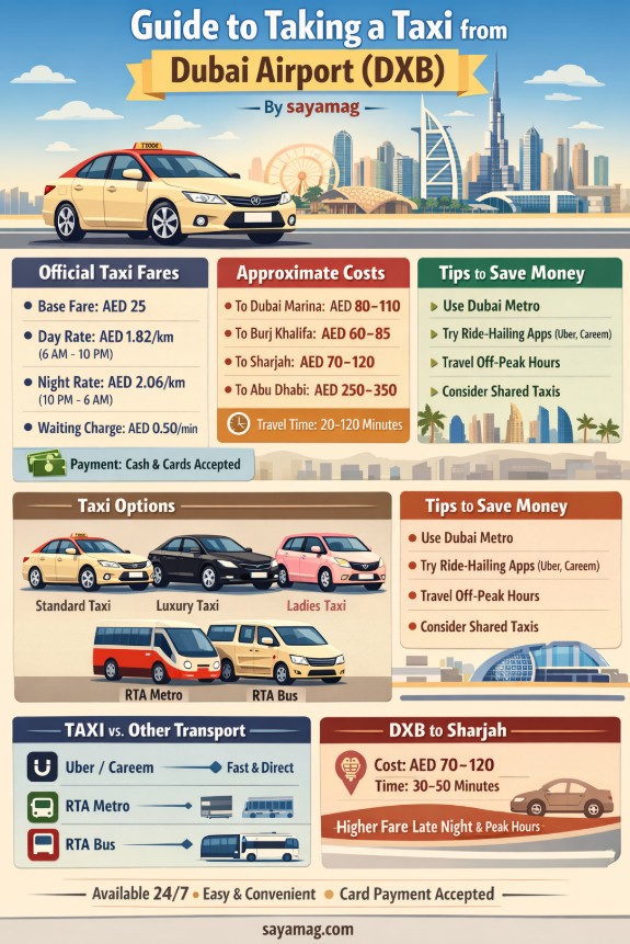 Dubai Taxi - Booking, Prices, Guide