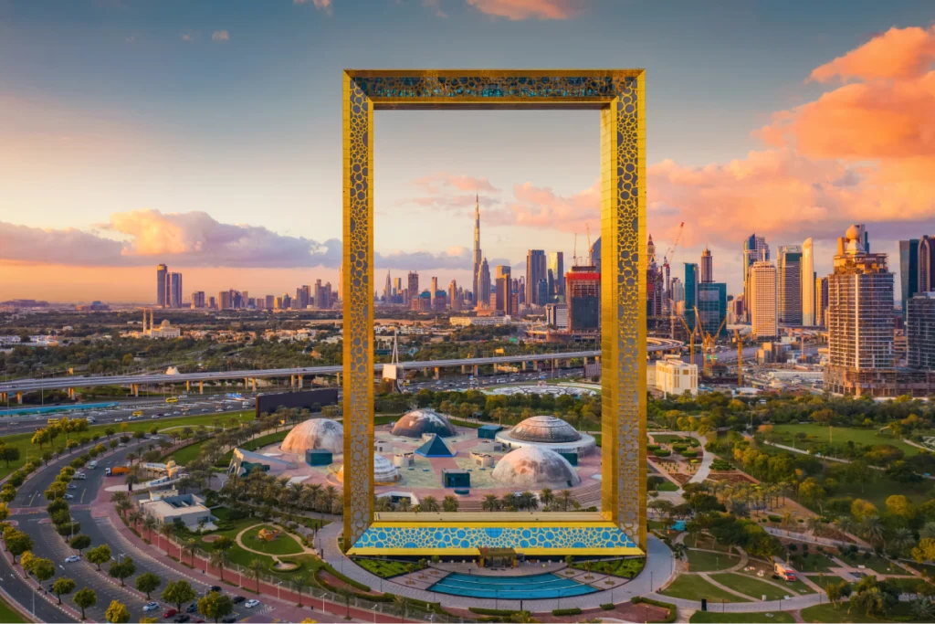 Dubai Frame and Dubai Skyline