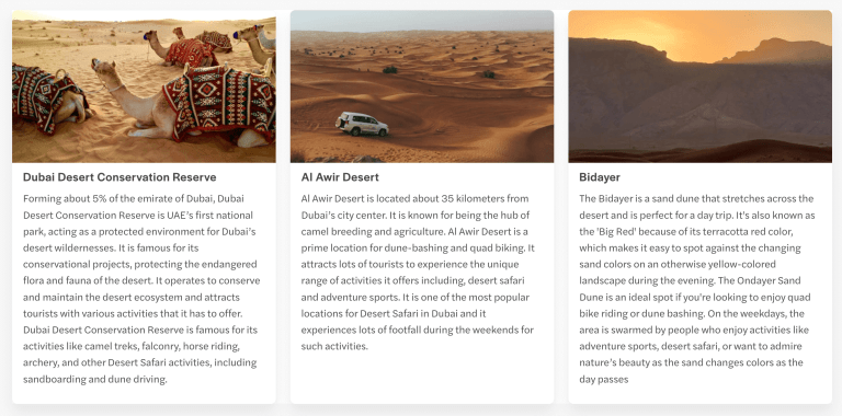 Desert Safari Locations in UAE - Al Awir - Bidayer